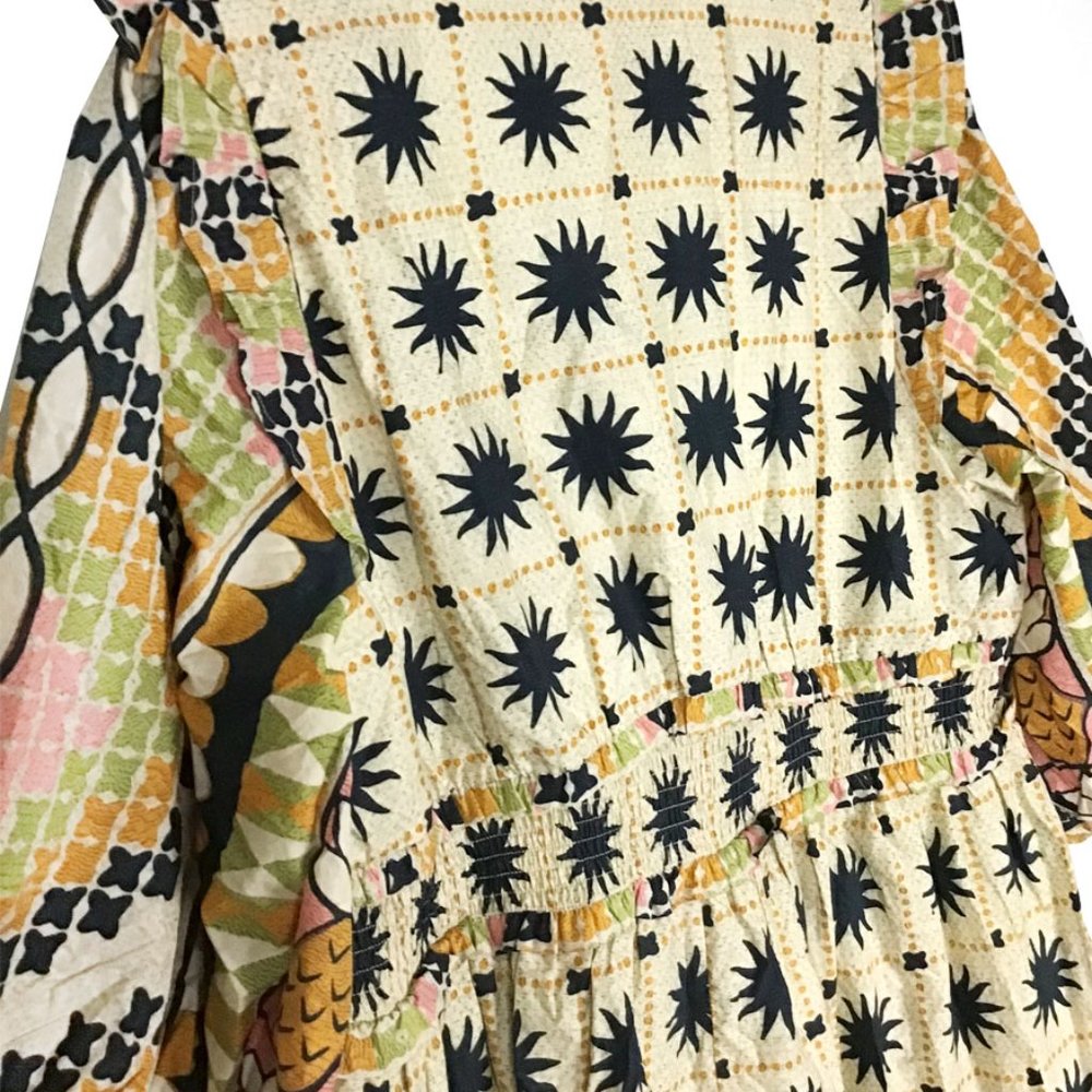 Farm Rio Natural Tropical Sunshine V-neck Maxi Dress - Picture 10 of 15